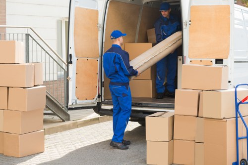 Removal truck ready for a house move in Watford