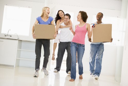House movers loading a family home in Watford