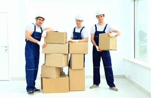 Packing and loading items during a Watford business relocation