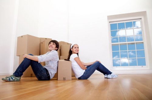 Furniture being carefully handled during a Watford relocation