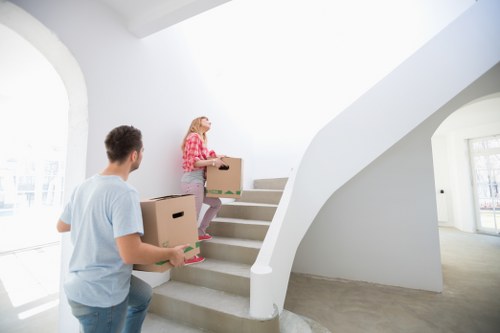 Moving truck prepared for a local house move in Watford