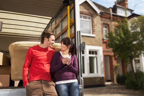 Careful loading of office furniture for a Watford move