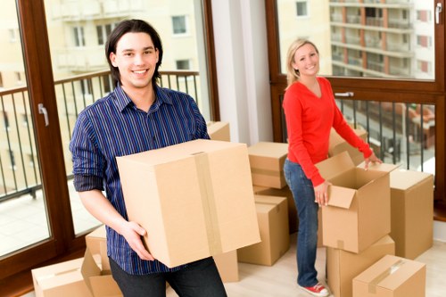 Moving boxes and furniture for a local Watford removal service