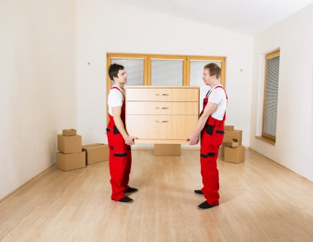 Removal vehicle supporting a move in Watford