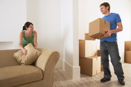 Packing materials and organised boxes for a Watford relocation